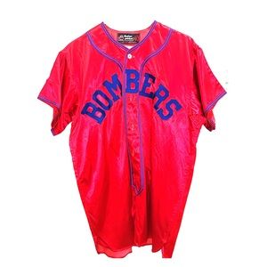 Vintage Softball Jersey - Amazing red silk blend!
